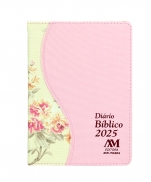 DIÁRIO BIBLICO 2025 LUXO ROSA FLORAL